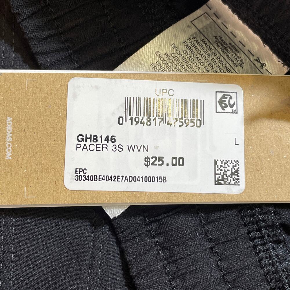 Adidas Womens Pacers Striped Running Shorts black Large - Picture 9 of 9